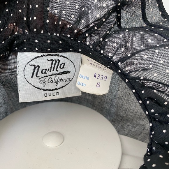 ❤️Vintage polka dot ruffle front top! Size 8 great condition! - Picture 3 of 4